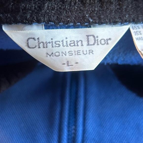 Dior Blue Track Sweater with Textured Fabric - Picture 5 of 10